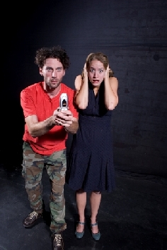 Scott Ackerman as Zamir and Liz Conway as Felicity (photo credit: Steve Wagner)