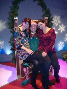 Crumpet the Elf with audience members