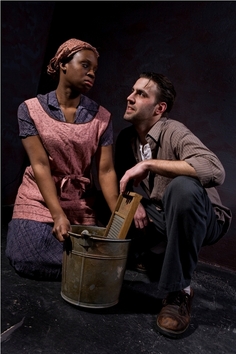 Corbin (Curtis L. Young) tries to seduce Cali (Andrea Belser) in Things of Dry Hours (Photo: Steve Wagner)