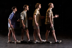 Jonathan Ramos, Kevin S. Charnas, Adam Thatcher and Trae Hicks explore the history of walking (Photo Credit: Steve Wagner)