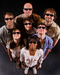 The cast of "Wanderlust: A History of Walking" at CPT (Photo Credit: Steve Wagner)